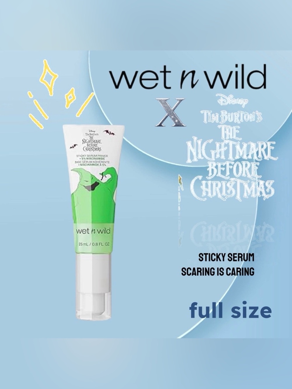 🇺🇸🆕📦NIB WET N WILD x DISNEY |FULL| Dewy Sticky Serum Primer-Scaring is Caring